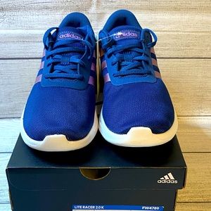 Adidas Girls Lite Racer 2.0K Sneakers Shoes Sz 5.5